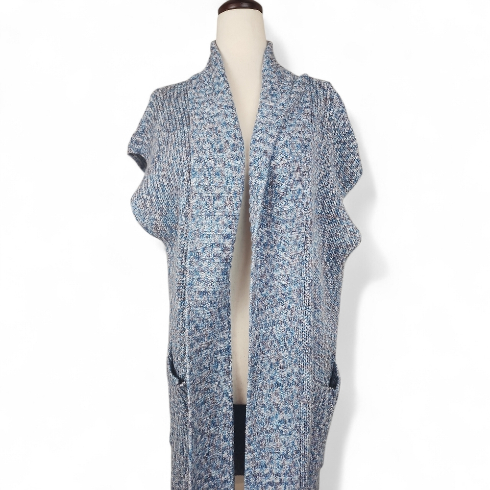 Cabi Love Carol Napa Vest Sleeveless Duster Cardigan Marled Knit Sz Small - Picture 3 of 9